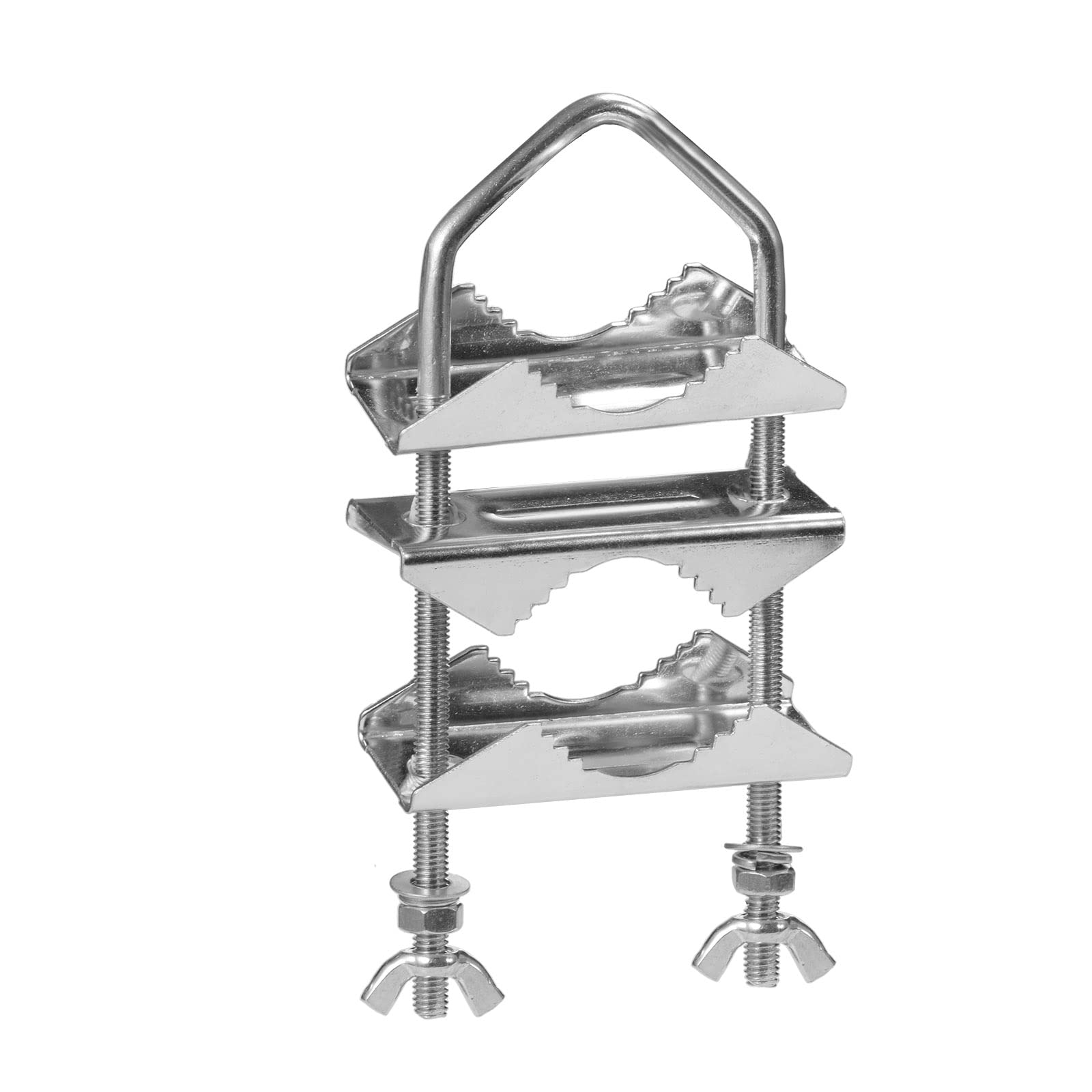 Superbat Double Antenna Mast Clamp V Jaw Block with U Bolts, Heavy Duty Mast to Mast Mount Bracket Kit for Outdoor Antenna 2 Sets - Image 5