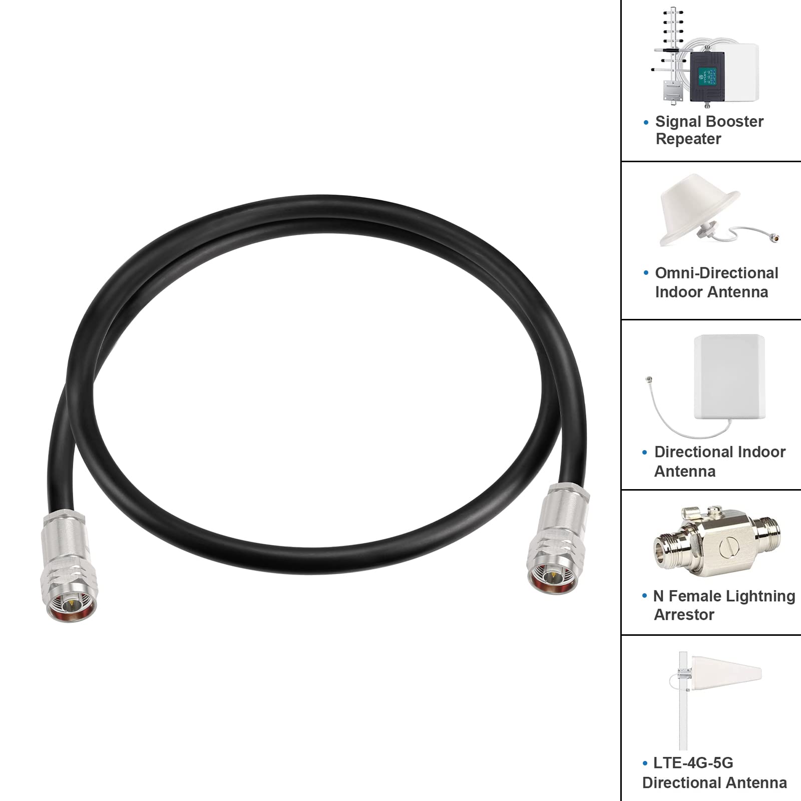 Superbat N Cable 5ft Heavy Duty Ultra Low Loss N Male to N Male Cable 50 ohm Jumper for Signal Booster ADS-B Antenna WiFi Router Repeater 3G/4G/5G Receiver etc. - Image 3