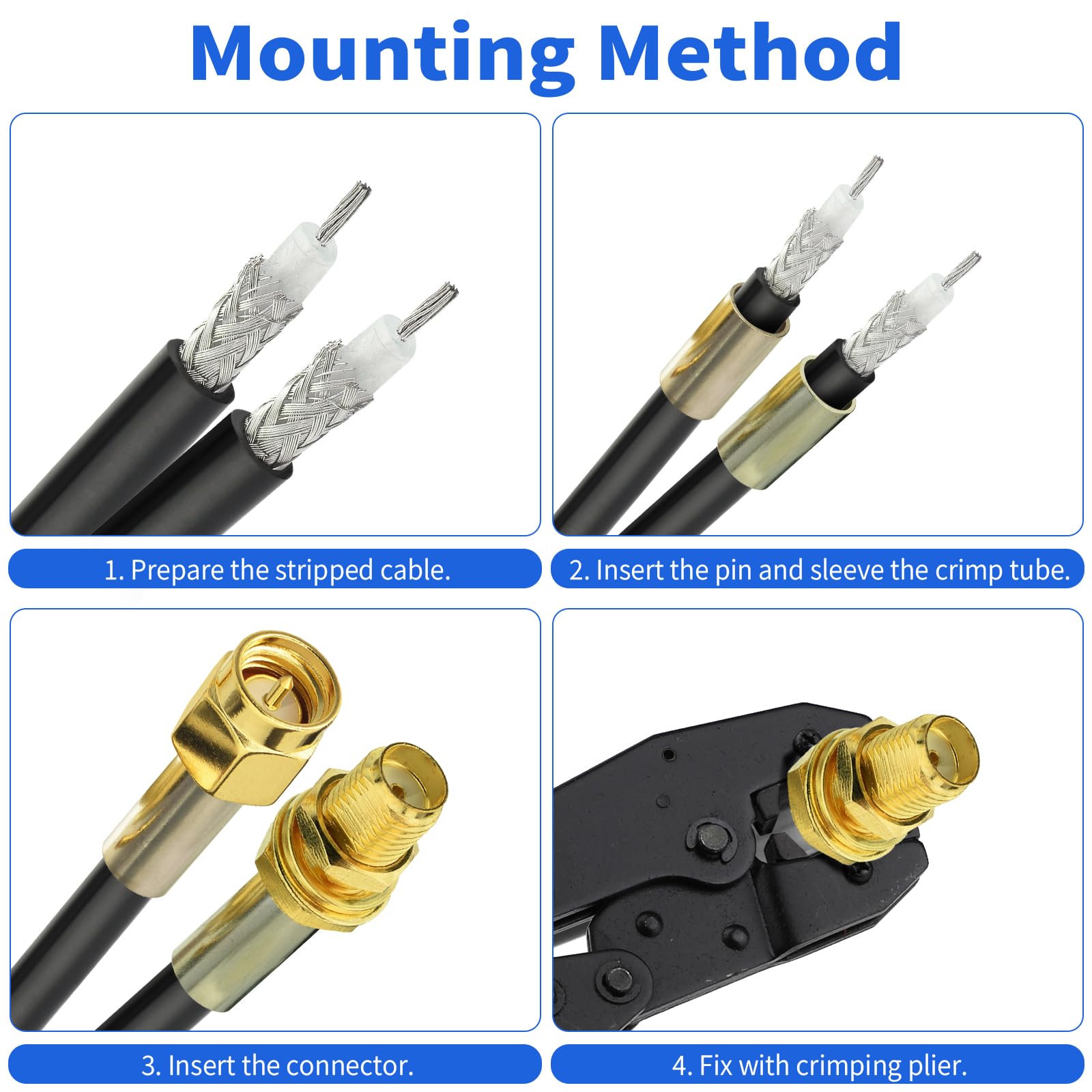 Superbat RG58 Coaxial Cable 100ft, 50 Ohm RG-58 Coax Cable for CB Radio Antenna Extension Cable etc. - Image 5